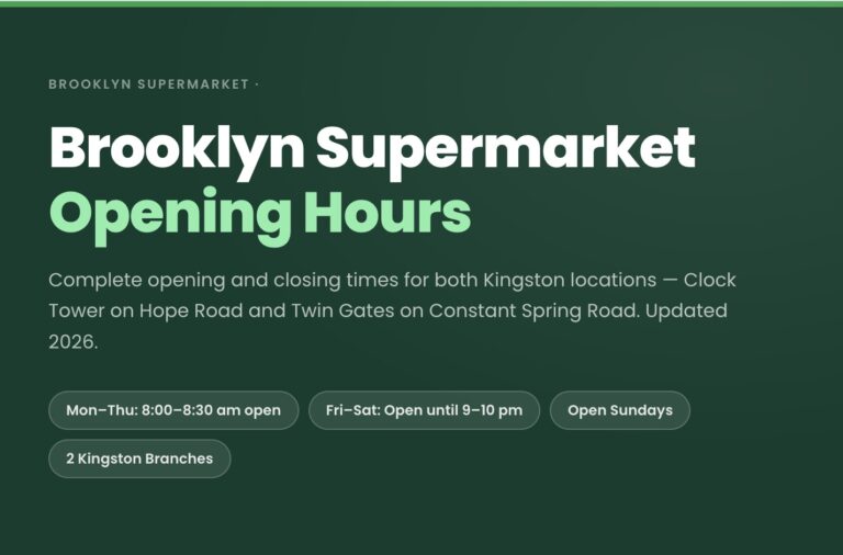 Brooklyn Supermarket Opening Hours