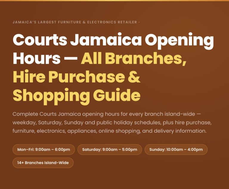 Courts Jamaica Opening Hours
