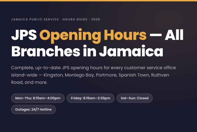 JPS Opening Hours