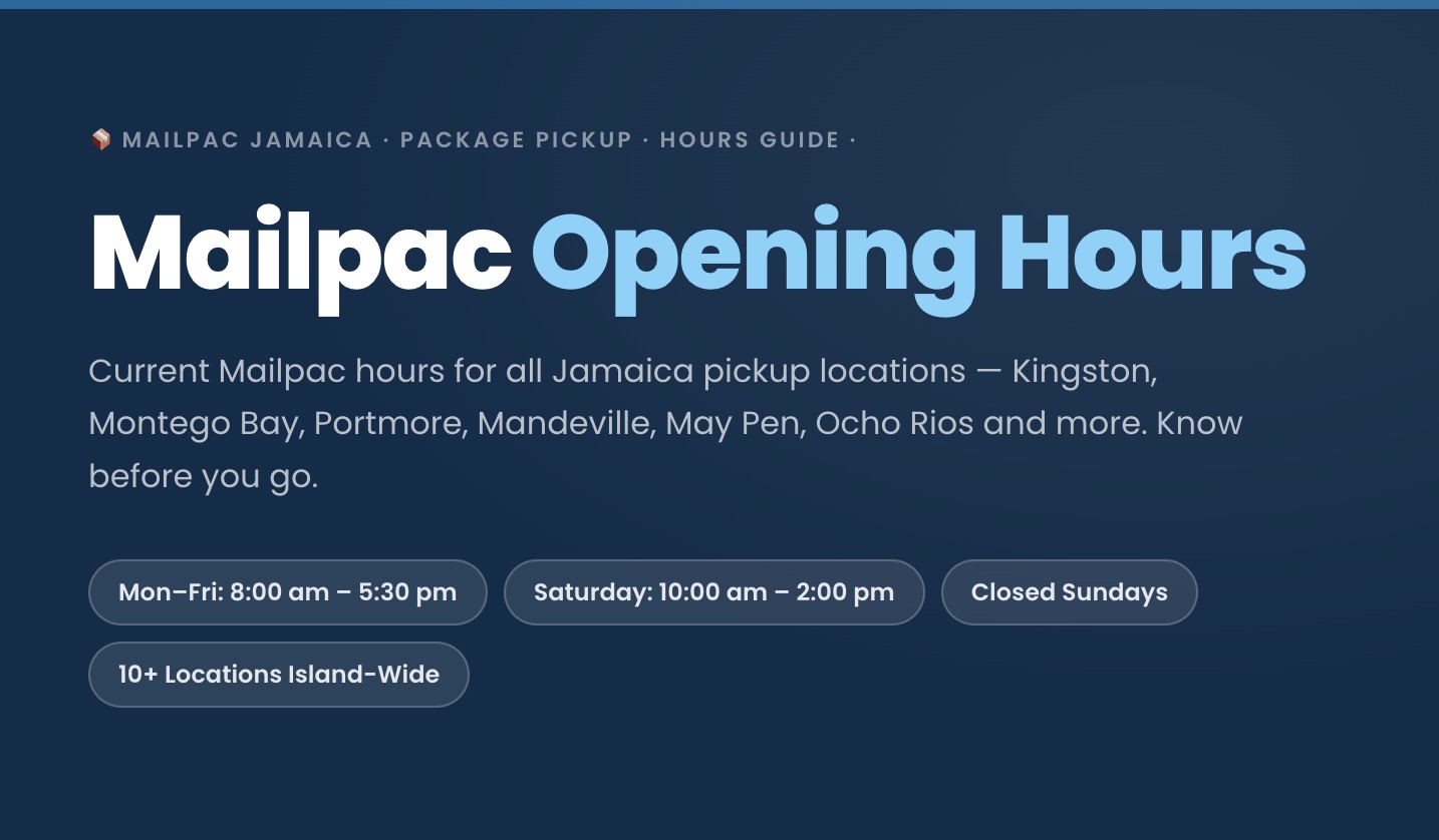 Mailpac Opening Hours