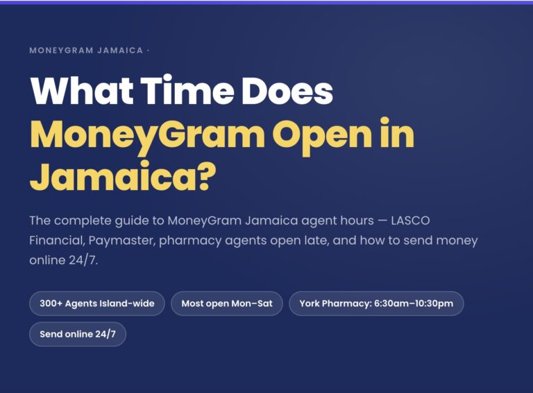 MoneyGram Opening Hours