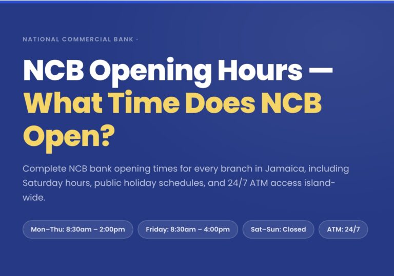 NCB Opening Hours