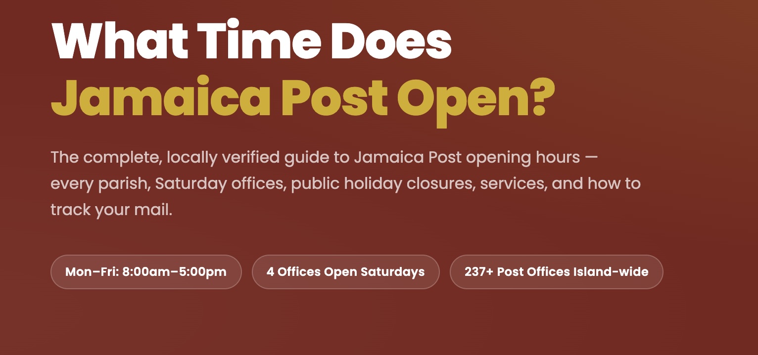 What Time Does Jamaica Post Open