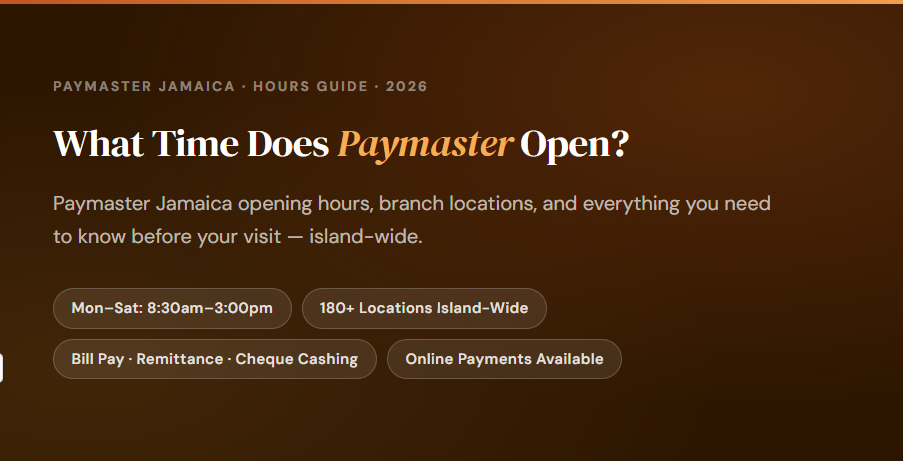 What Time Does Paymaster Open?