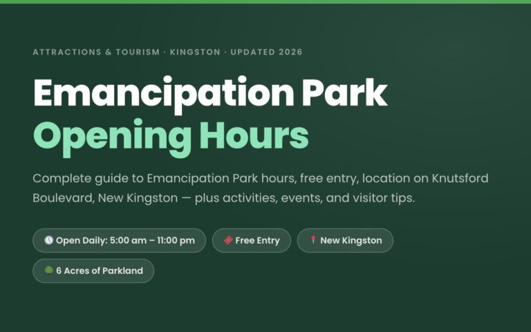 Emancipation Park Opening Hours