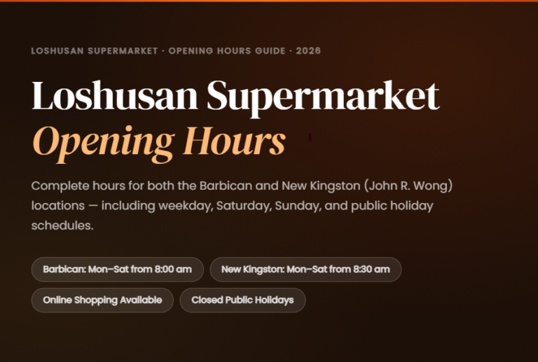 Loshusan Supermarket Opening Hours