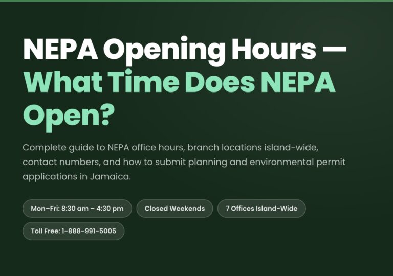 NEPA Opening Hours