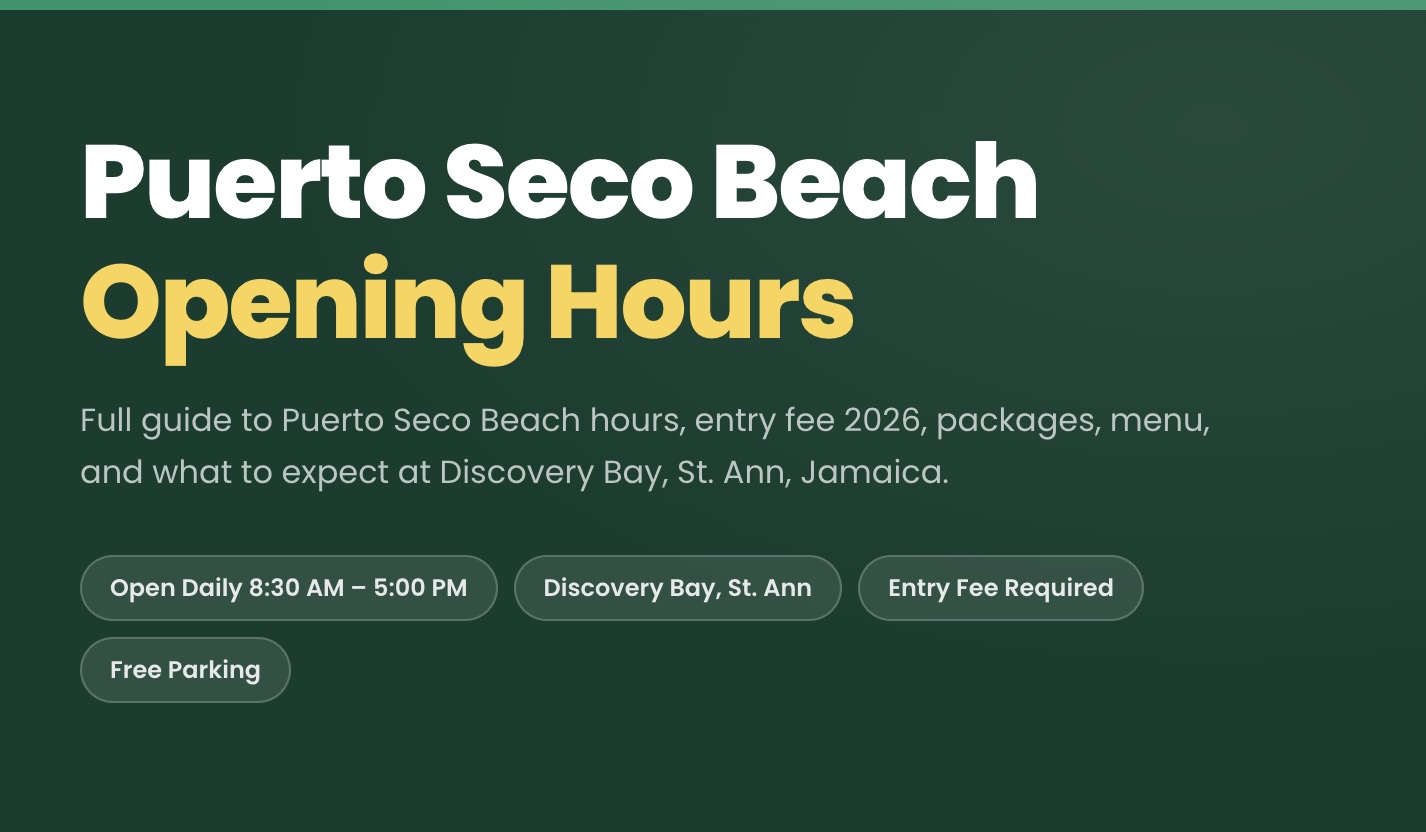 Puerto Seco Beach Opening Hours